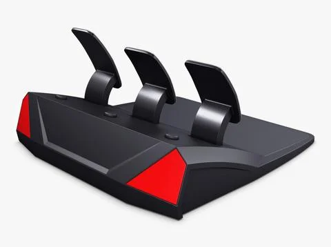 Illustration 3D Simple Simulator Game Racing Pedals Stock Illustration