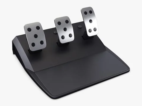 Illustration 3D Simple Simulator Game Racing Pedals Stock Illustration