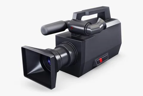 Illustration 3D Simple Video Camera with Portable and Digital Design Stock Illustration