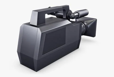 Illustration 3D Simple Video Camera with Portable and Digital Design Illustrazione stock