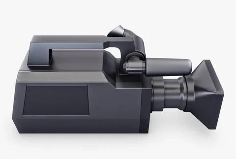 Illustration 3D Simple Video Camera with Portable and Digital Design Stock Illustration