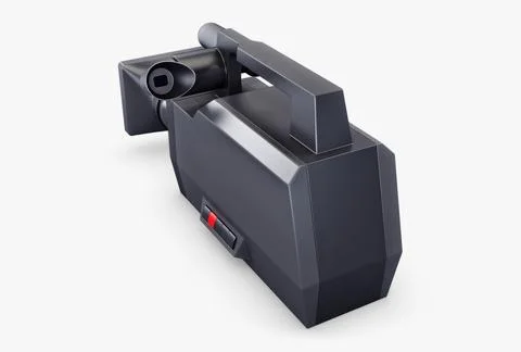 Illustration 3D Simple Video Camera with Portable and Digital Design Stock Illustration
