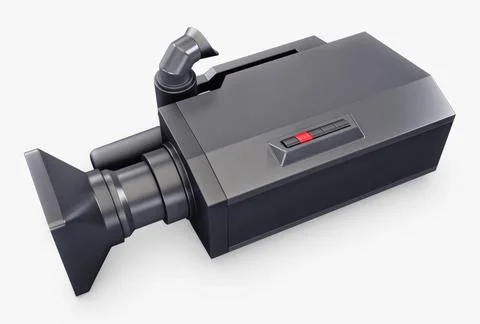 Illustration 3D Simple Video Camera with Portable and Digital Design Stock Illustration