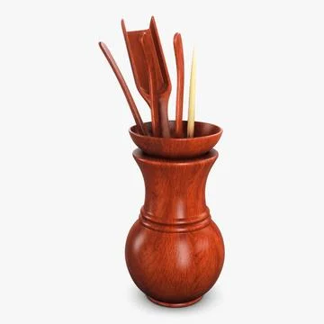 Illustration 3D Stylish Tea Tool Set in a Sleek Display Stock Illustration