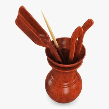 Illustration 3D Stylish Tea Tool Set in a Sleek Display Stock Illustration