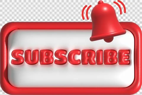 Illustration 3D subscribe icon. Subscribe button. 3D element. Stock Illustration