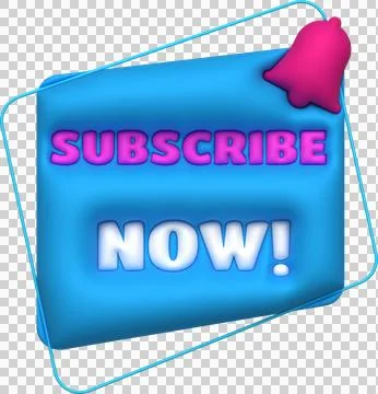 Illustration 3D subscribe icon. Subscribe button. 3D element. Stock Illustration