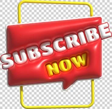 Illustration 3D subscribe icon. Subscribe button. 3D element. Stock Illustration
