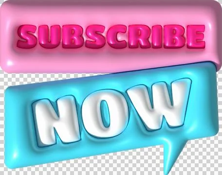 Illustration 3D subscribe icon. Subscribe button. 3D element. Stock-Illustration