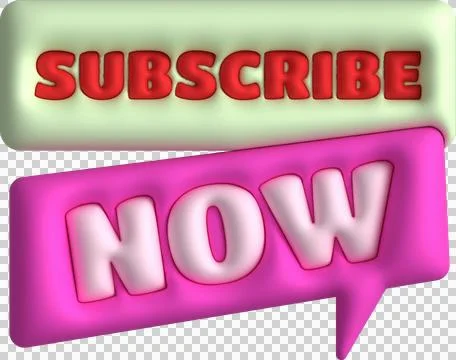 Illustration 3D subscribe icon. Subscribe button. 3D element. Illustrazione stock
