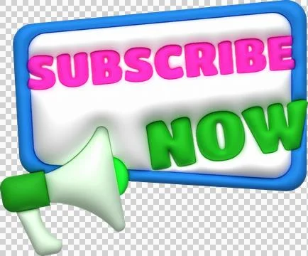 Illustration 3D subscribe icon. Subscribe button. 3D element. Stock Illustration