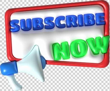 Illustration 3D subscribe icon. Subscribe button. 3D element. Illustrazione stock