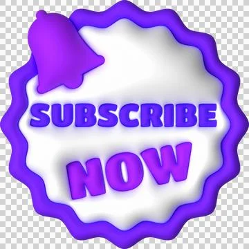 Illustration 3D subscribe icon. Subscribe button. 3D element. Illustrazione stock