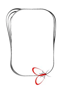 Illustration on A4 format - frames of moths. Design element for the design of Stock Illustration
