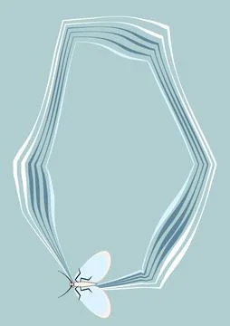 Illustration on A4 format - frames of moths. Design element for the design of Stock Illustration