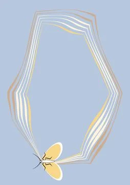Illustration on A4 format - frames of moths. Design element for the design of Stock Illustration