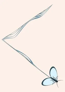 Illustration on A4 format - frames of moths. Design element for the design of Illustrazione stock