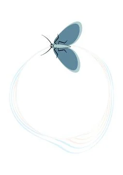 Illustration on A4 format - frames of moths. Design element for the design of Stock Illustration