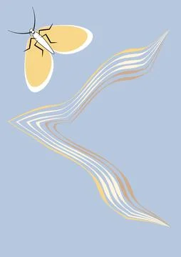 Illustration on A4 format - frames of moths. Design element for the design of Stock Illustration