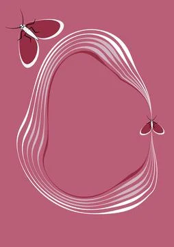 Illustration on A4 format - frames of moths. Design element for the design of Illustrazione stock