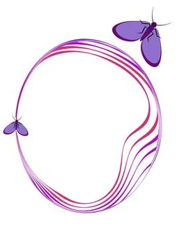 Illustration on A4 format - frames of moths. Design element for the design of Stock Illustration