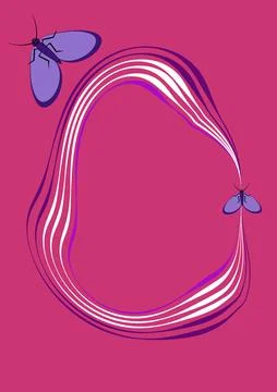 Illustration on A4 format - frames of moths. Design element for the design of Illustrazione stock