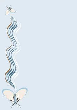 Illustration on A4 format - frames of moths. Design element for the design of Stock Illustration