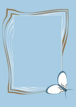 Illustration on A4 format - frames of moths. Design element for the design of 스톡 일러스트