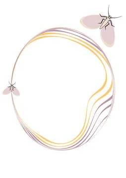 Illustration on A4 format - frames of moths. Design element for the design of Stock Illustration
