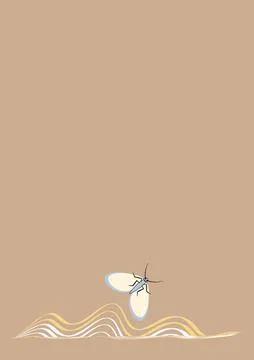 Illustration on A4 format - frames of moths. Design element for the design of 스톡 일러스트