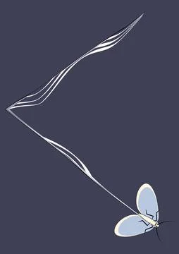 Illustration on A4 format - frames of moths. Design element for the design of イラスト素材
