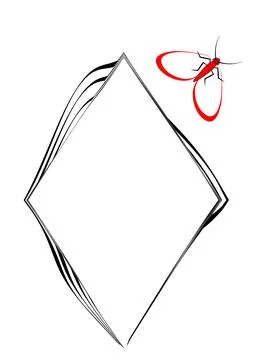 Illustration on A4 format - frames of moths. Design element for the design of Stock Illustration