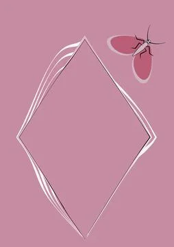 Illustration on A4 format - frames of moths. Design element for the design of Illustrazione stock