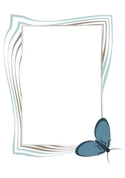 Illustration on A4 format - frames of moths. Design element for the design of イラスト素材