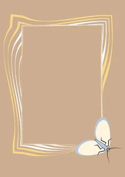 Illustration on A4 format - frames of moths. Design element for the design of イラスト素材