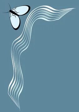 Illustration on A4 format - frames of moths. Design element for the design of Stock Illustration