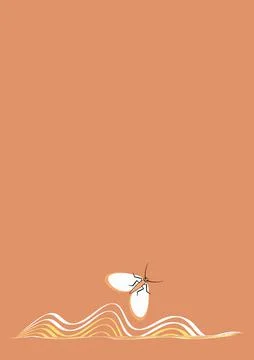 Illustration on A4 format - frames of moths. Design element for the design of Illustrazione stock