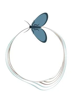 Illustration on A4 format - frames of moths. Design element for the design of イラスト素材