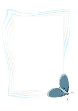 Illustration on A4 format - frames of moths. Design element for the design of Illustrazione stock