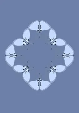 Illustration on A4 format - frames of moths. Design element for the design of Stock Illustration