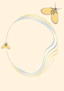 Illustration on A4 format - frames of moths. Design element for the design of Stock-Illustration