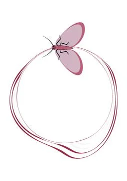 Illustration on A4 format - frames of moths. Design element for the design of イラスト素材