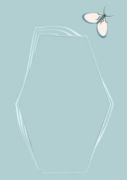Illustration on A4 format - frames of moths. Design element for the design of Stockillustratie