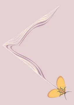 Illustration on A4 format - frames of moths. Design element for the design of Stock Illustration