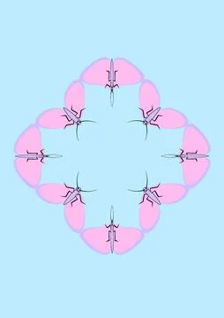 Illustration on A4 format - frames of moths. Design element for the design of Stock Illustration