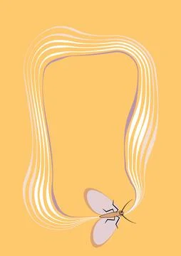 Illustration on A4 format - frames of moths. Design element for the design of Stockillustratie