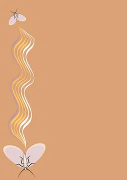 Illustration on A4 format - frames of moths. Design element for the design of イラスト素材