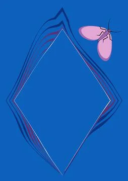 Illustration on A4 format - frames of moths. Design element for the design of イラスト素材
