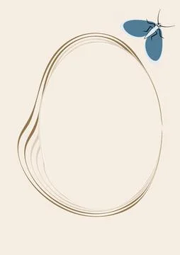 Illustration on A4 format - frames of moths. Design element for the design of イラスト素材