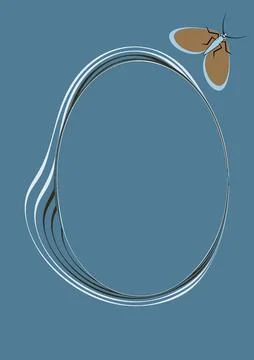 Illustration on A4 format - frames of moths. Design element for the design of Stock Illustration